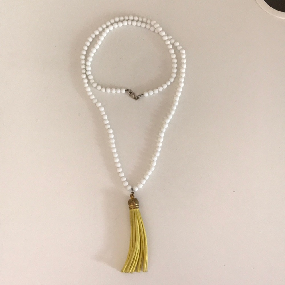 Beaded tassel necklace